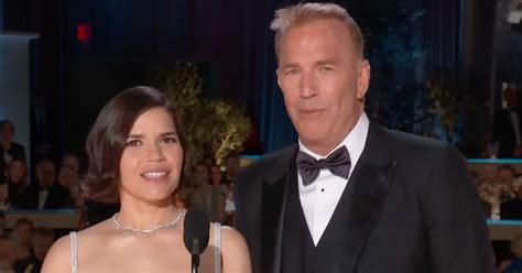 america ferrera kevin costner|golden globes monologue 2024.